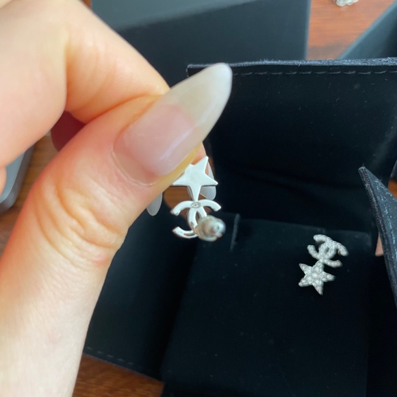 star diamond earrings - Picture 3 of 4